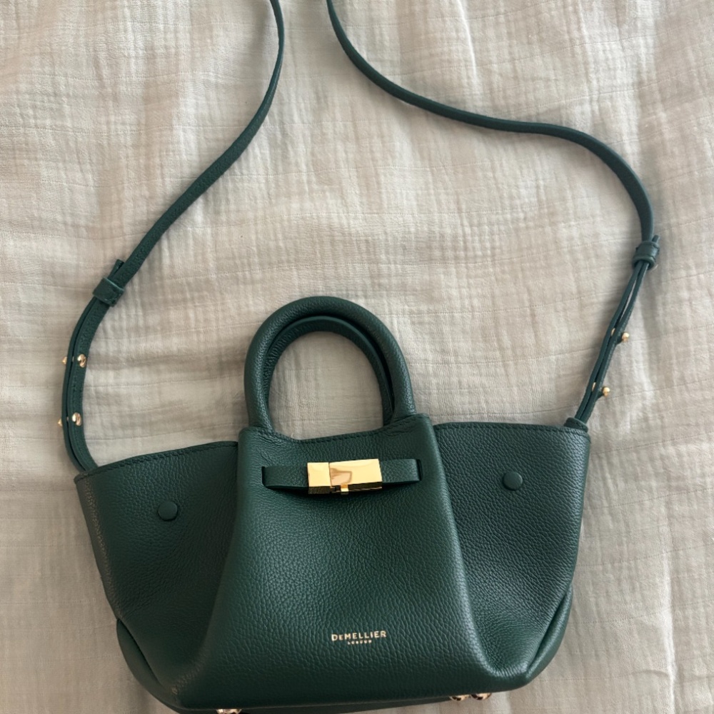 DeMellier Green Mini Bag with Crescent Silhouette